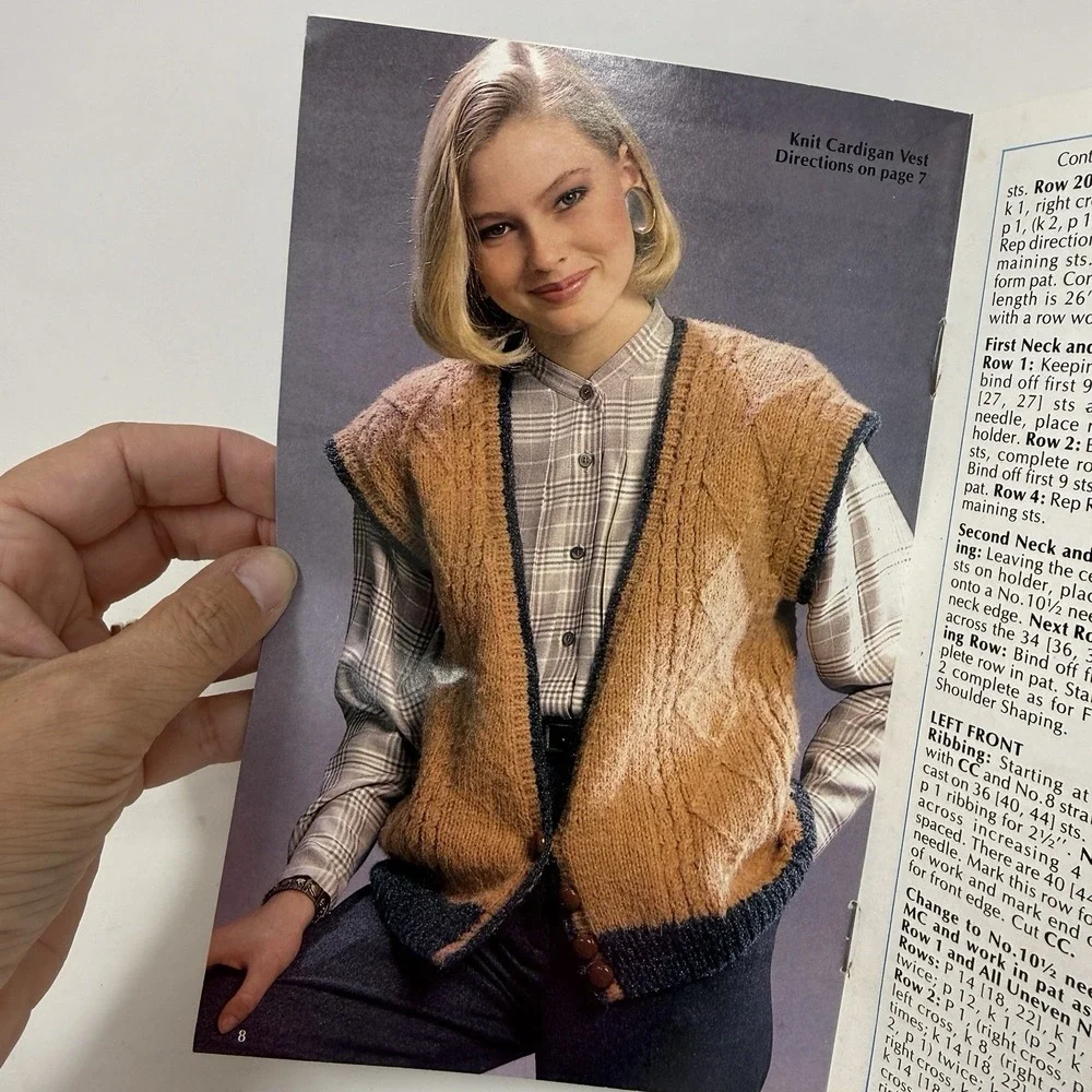 Coats & Clark Book No. 321 Vintage Red Heart Crochet & Knit Tops Patterns 1986